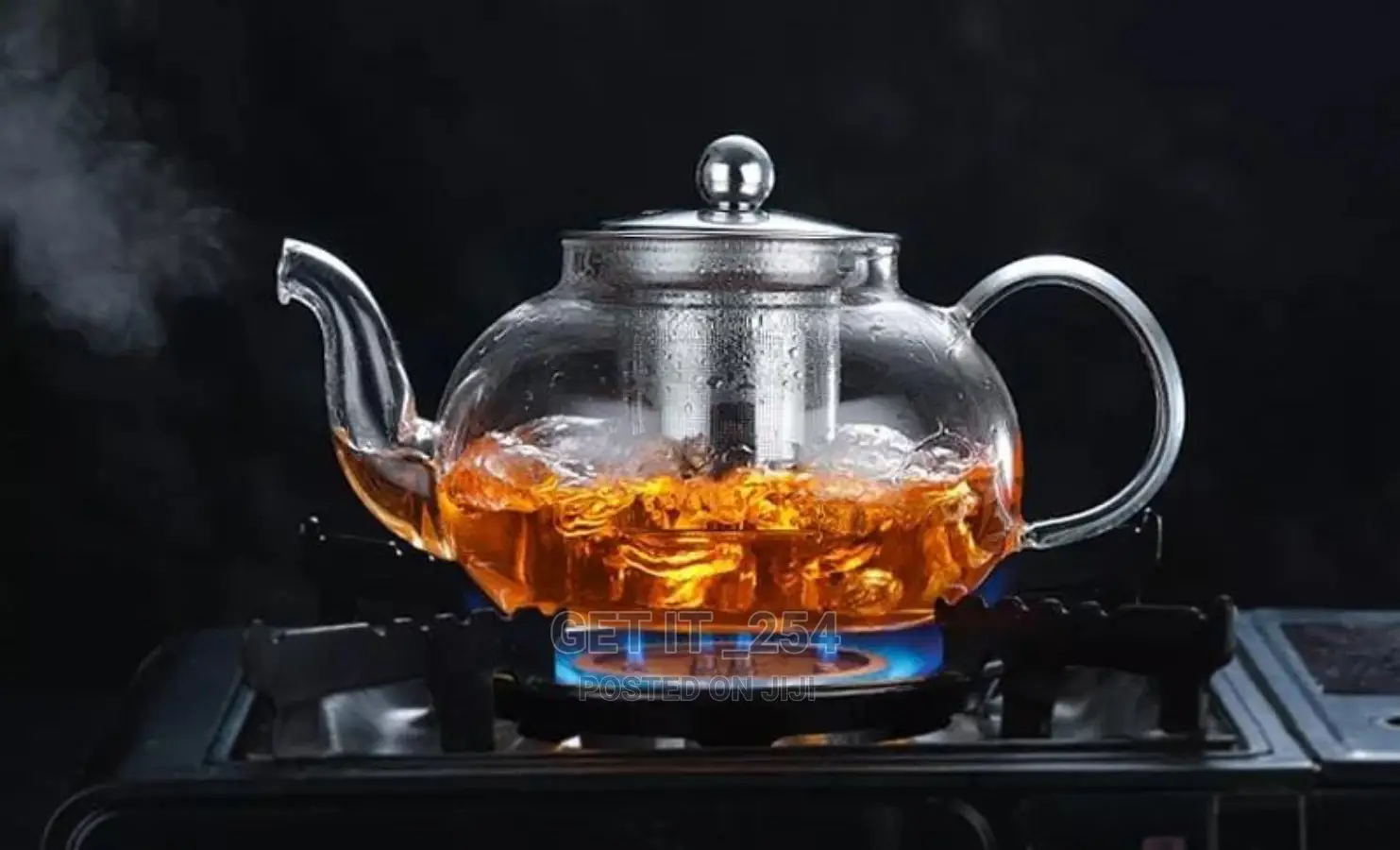 Glass Tea/Coffee Pot With Stainless Steel