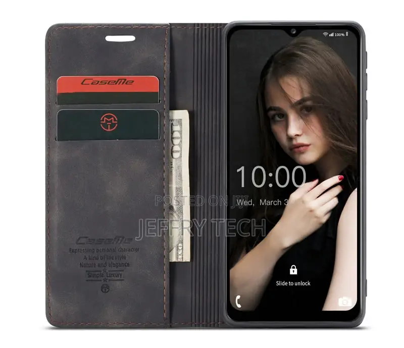 Samsung Galaxy A12 5G Retro Flip Leather Wallet Case Black