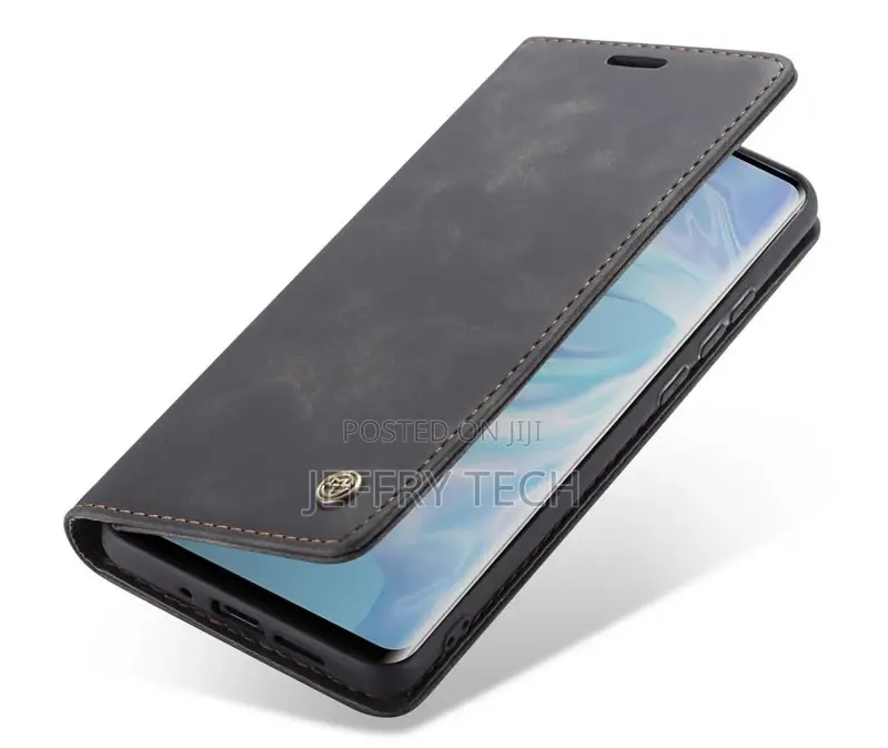 Huawei P30 Pro Retro Flip Leather Wallet Case Black