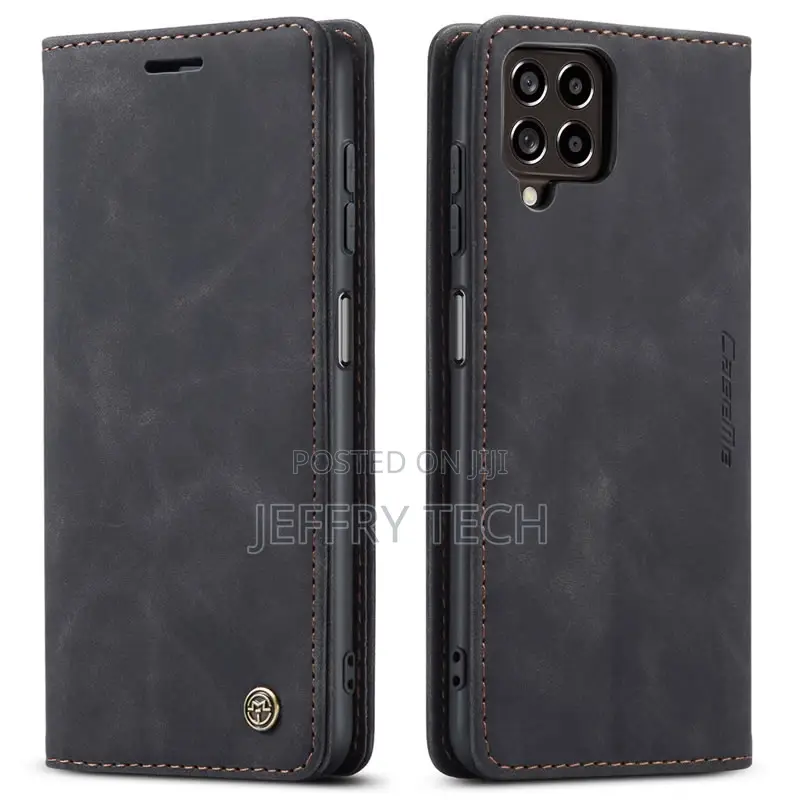 Samsung Galaxy M53 5G Retro Flip Leather Wallet Case Black