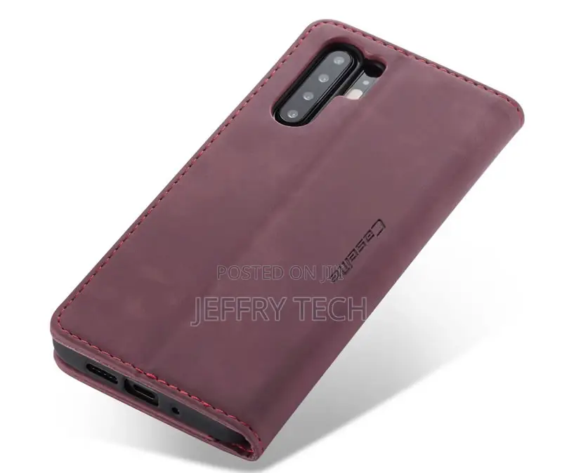 Huawei P30 Pro Retro Flip Leather Wallet Case Red