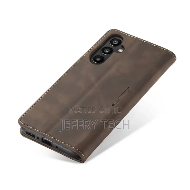 Samsung Galaxy A34 5G Retro Flip Leather Wallet Case Coffee