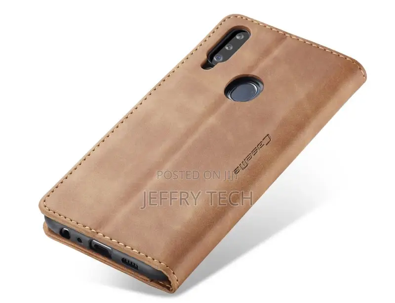 Samsung Galaxy A20S Anti-Fall Retro Leather Wallet Ca Brown