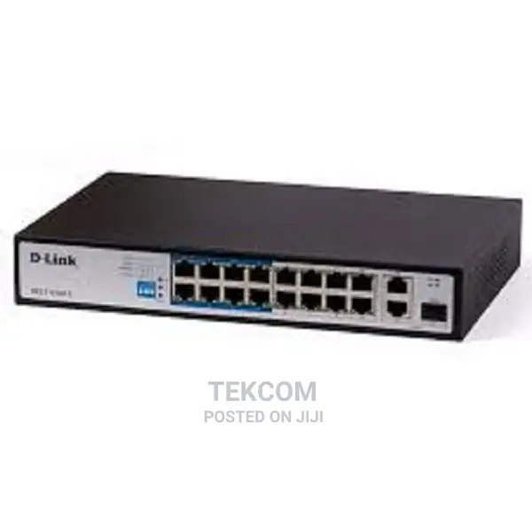 D-Link DES-F1016P-E 16-Port Unmanaged 250m Poe+