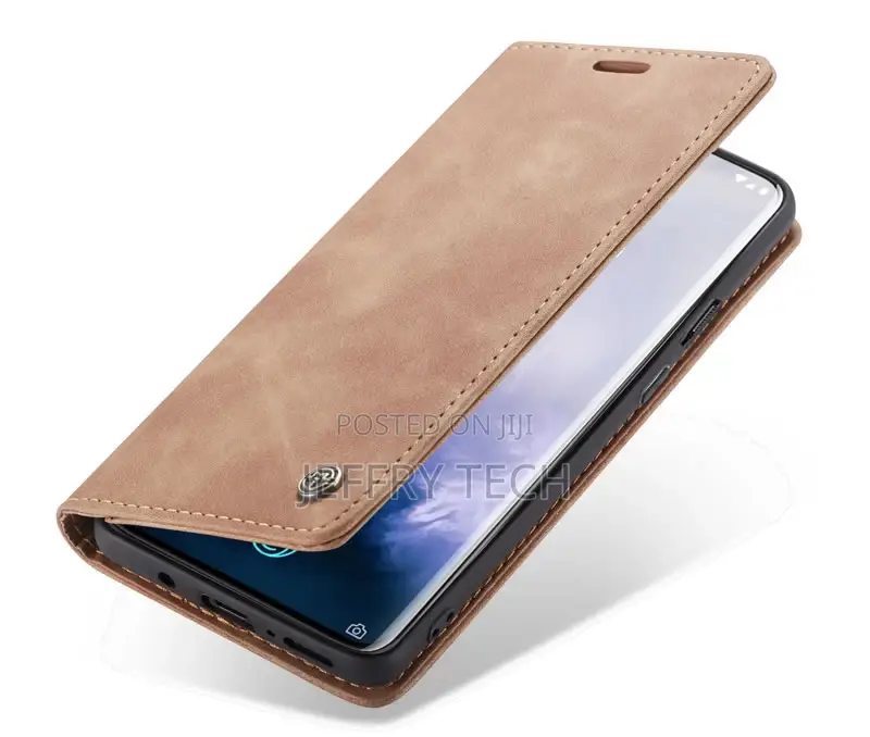 Flip Oneplus 7 Pro Leather Wallet Case Brown