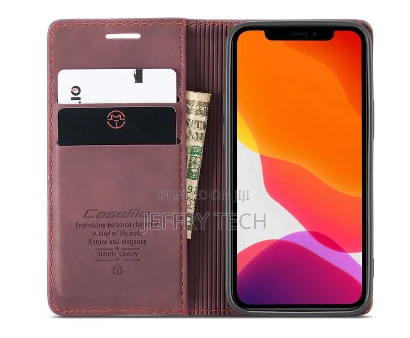 iPhone 12 Mini Retro Flip Leather Wallet Case Red