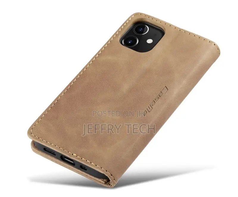 iPhone 12 Mini Retro Flip Leather Wallet Case Brown