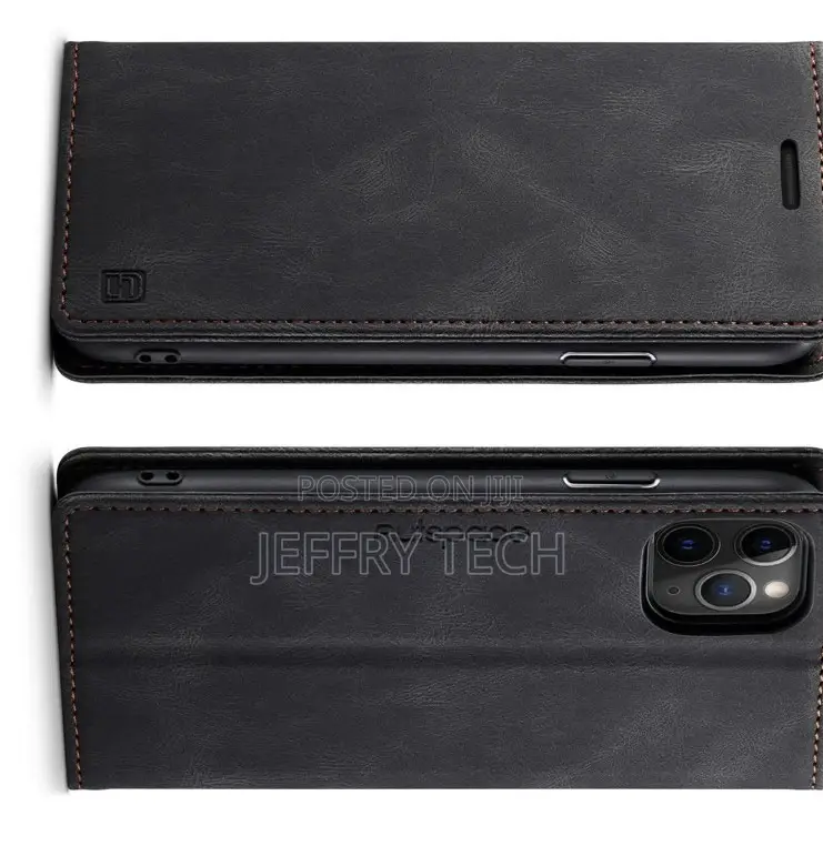iPhone 11 Pro Retro Flip Leather Wallet Case Black