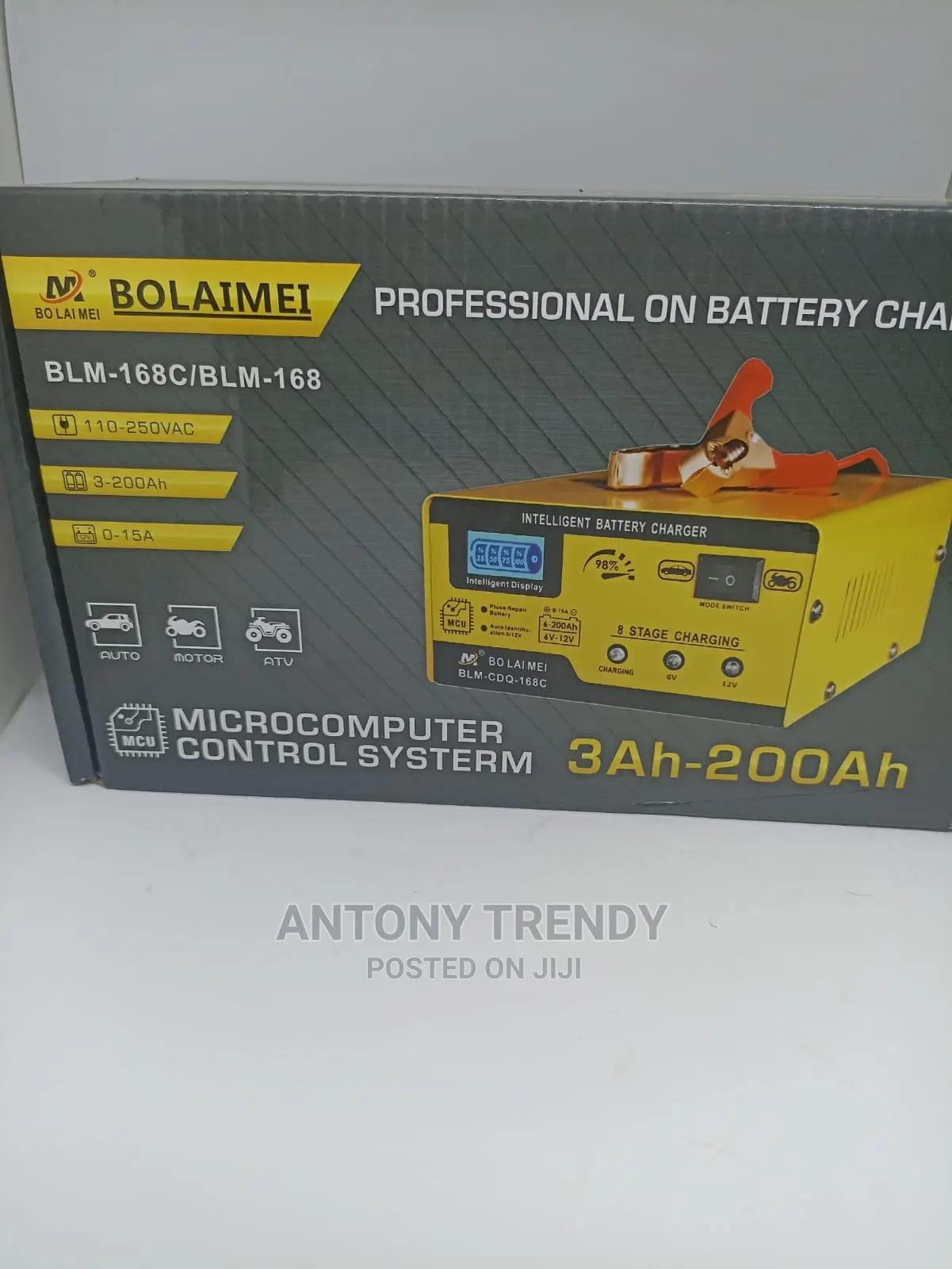 Bolaimei 12v/24v Intelligent Car Battery Fast Pulse Charger
