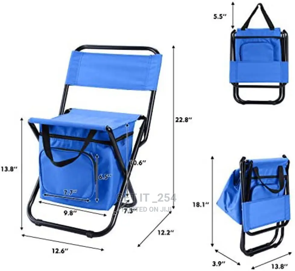 Folding Camping Chair With Cooler Bag Compartment
