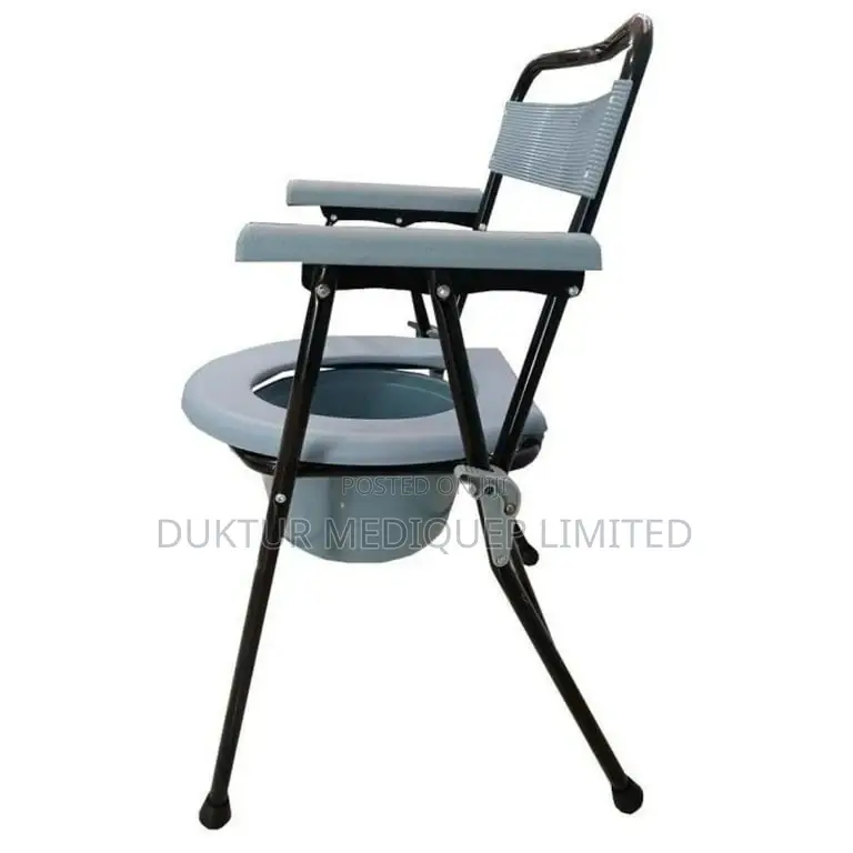 Foldable Commode/Shower Chair With Backrest