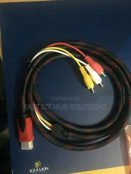 Ideo Audio AV HDMI Male To 3 RCA Cable Adapter For HDTV DVD 1080P