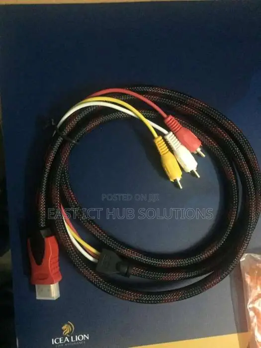 Ideo Audio AV HDMI Male To 3 RCA Cable Adapter For HDTV DVD 1080P