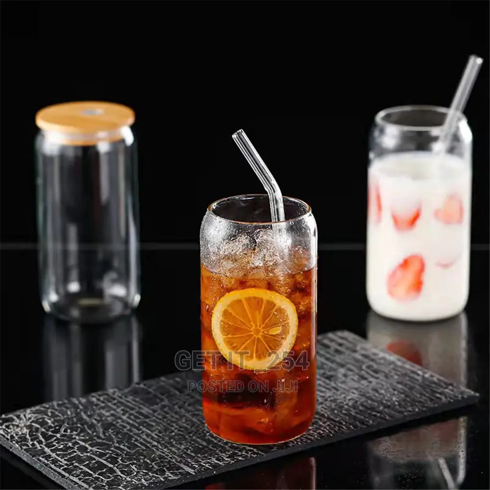 Round Transparent Borosilicate Drinking Glass