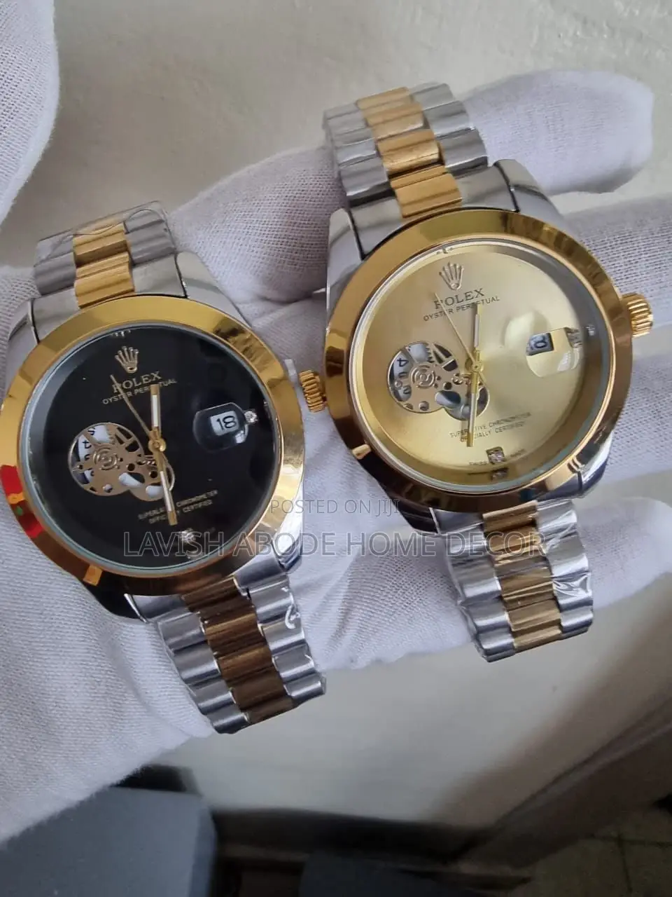 Rolex Designer Watch Silver Gold