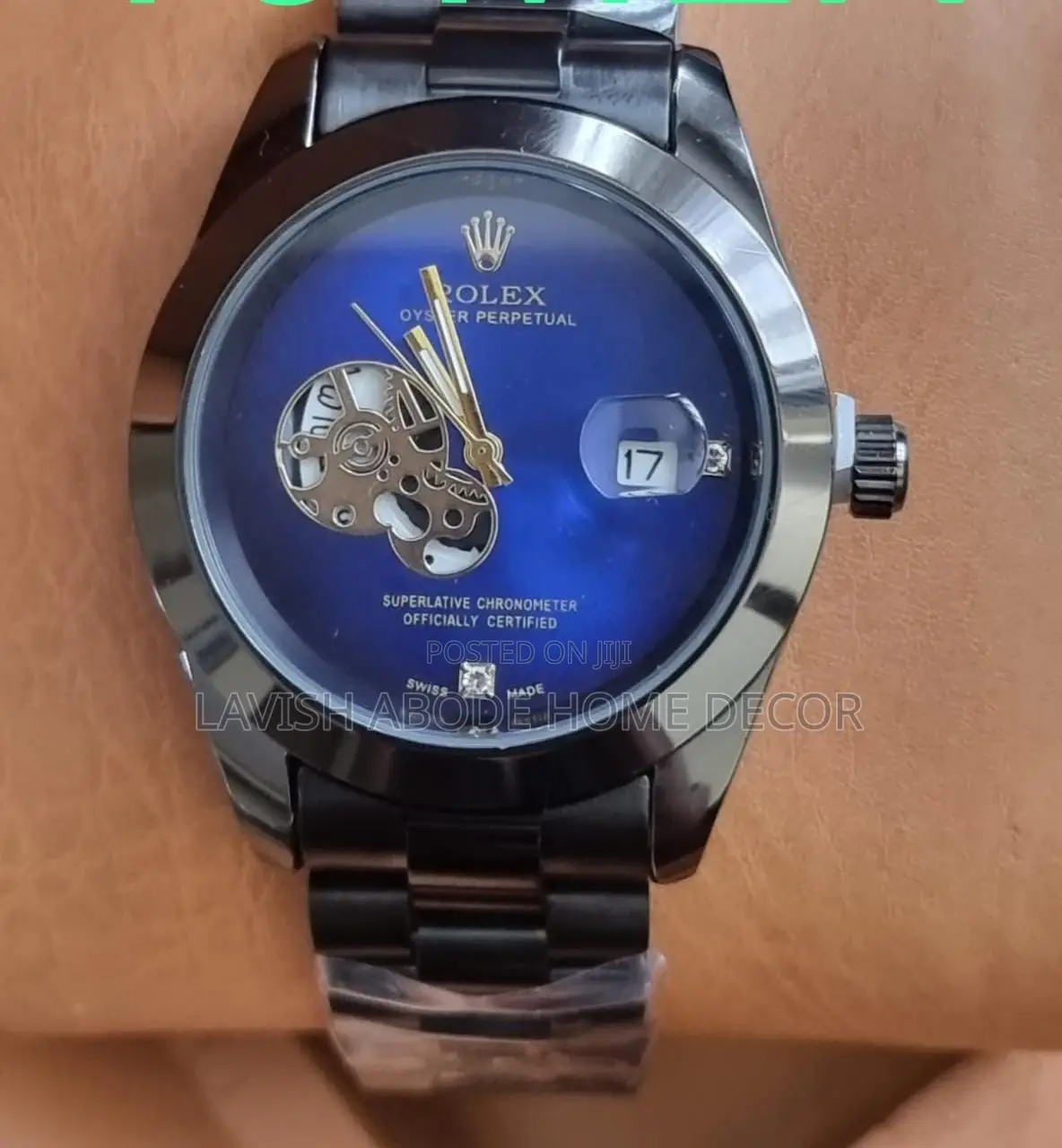 Rolex Designer Watch Silver Color With Blue Face