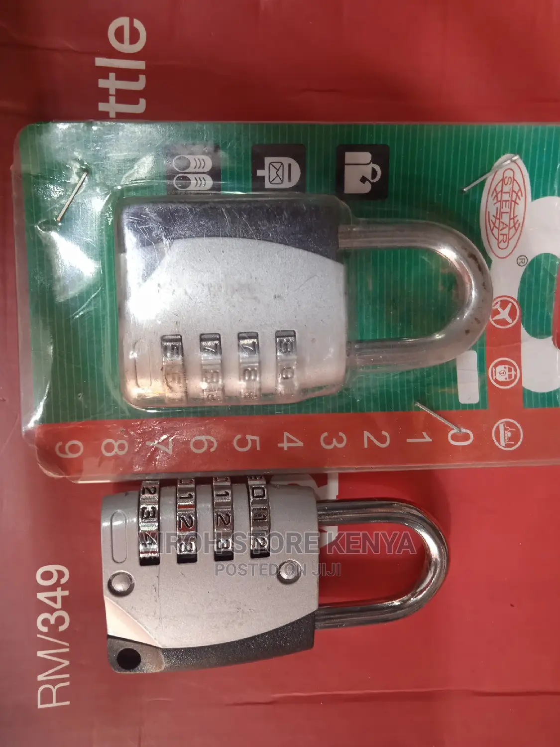 Big Combination Password Padlock 4 Digits Plastic Coated