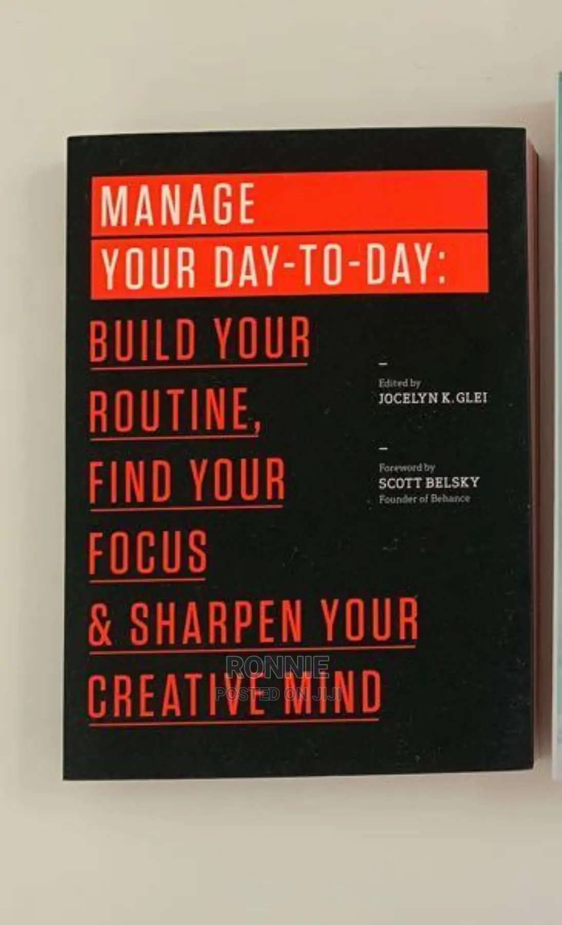 Manage Your Day-to-Day Build Your Routine Book by Jocelyn K