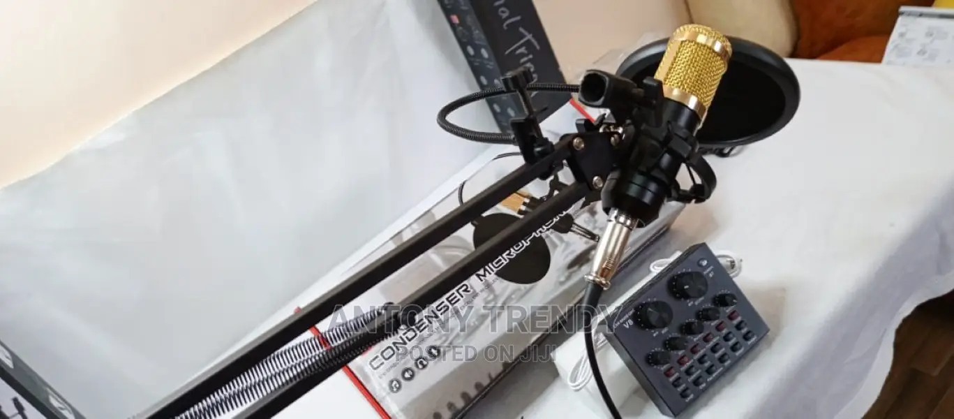 Bm 800 Condenser Microphone Podcast Set + Sound Card