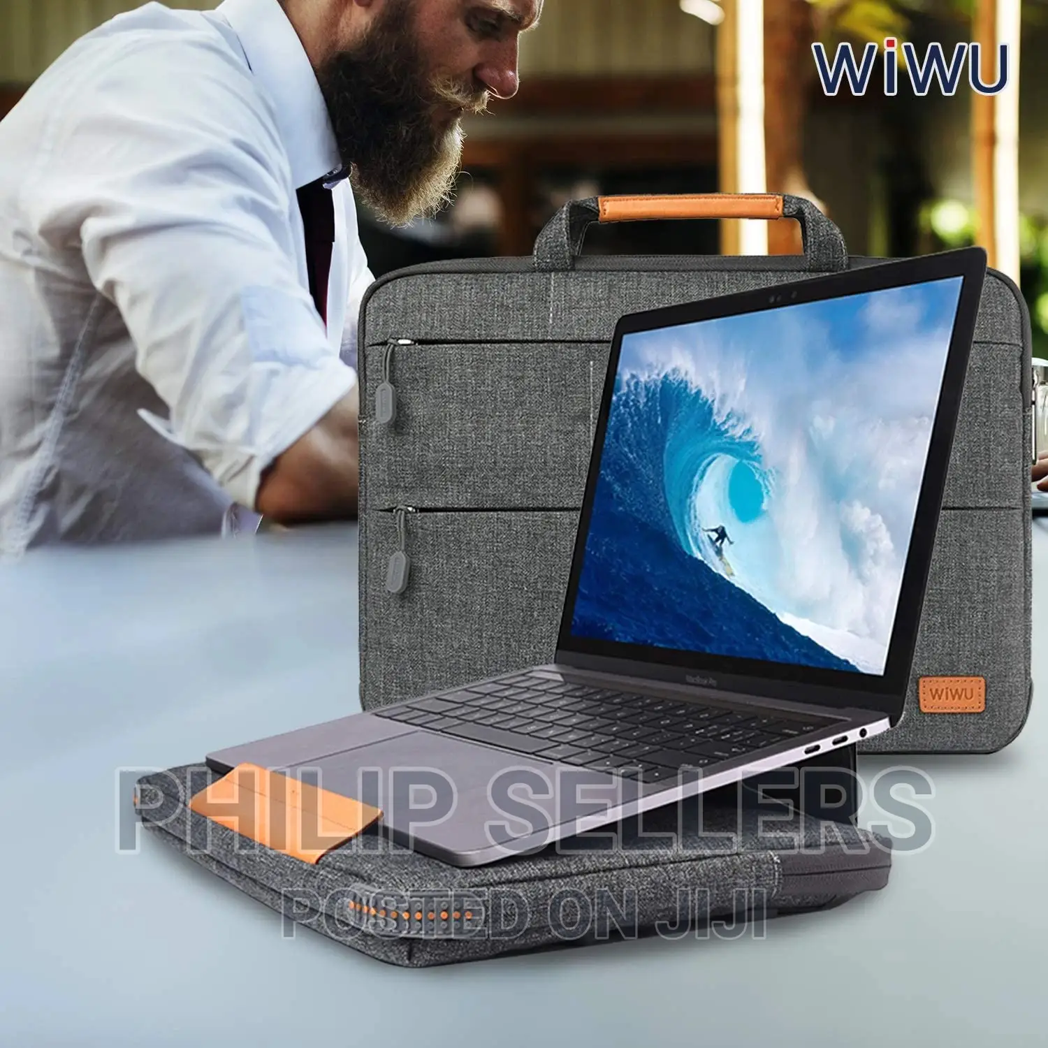 Sleeve Case Wiwu Qb/T14 Smart Stand Grey/Black