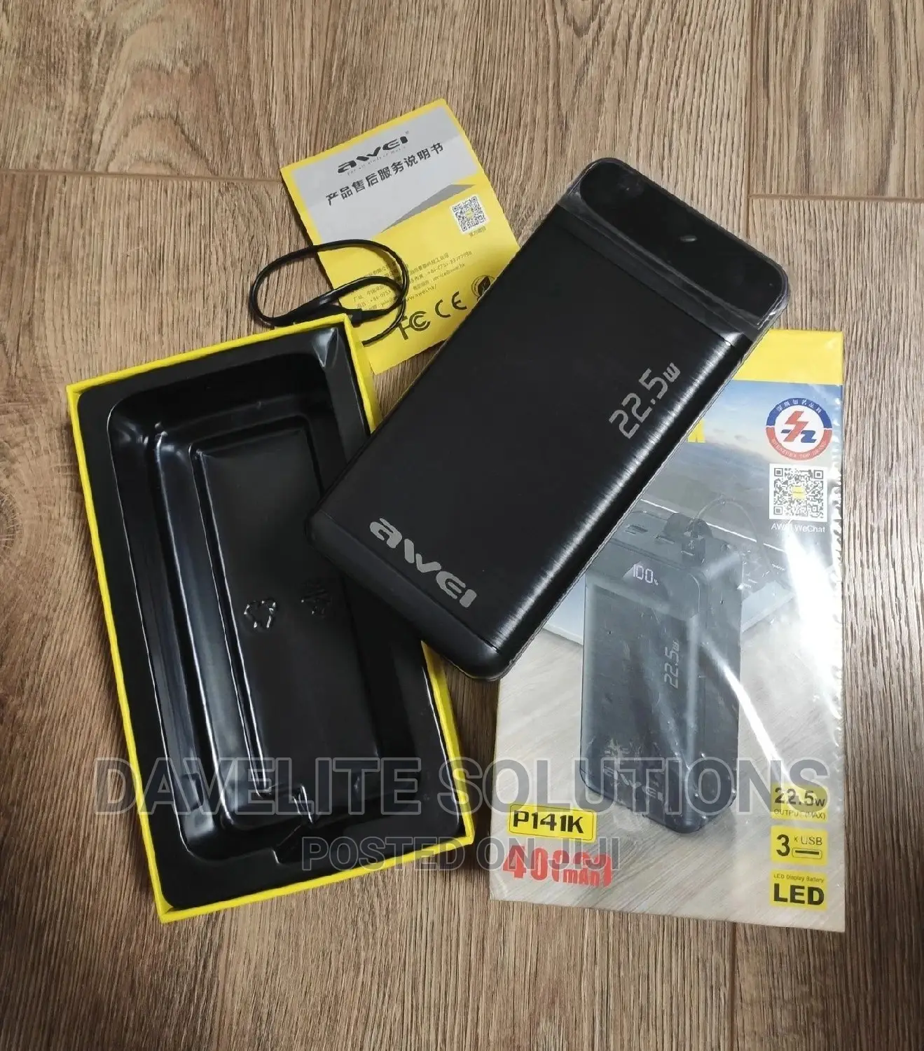 Awei P141K 22.5W 40000mah Powerbank for Laptop, Mobile Etc