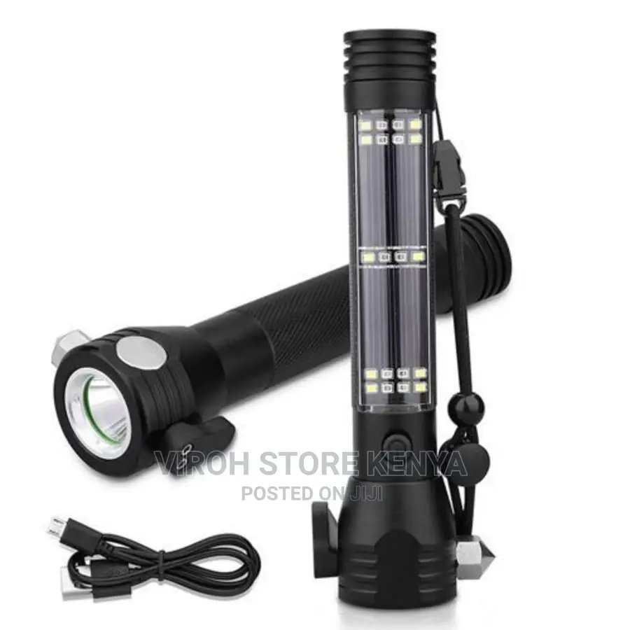 Generic Solar Rechargeable Led Flashlight Magnetic Torch
