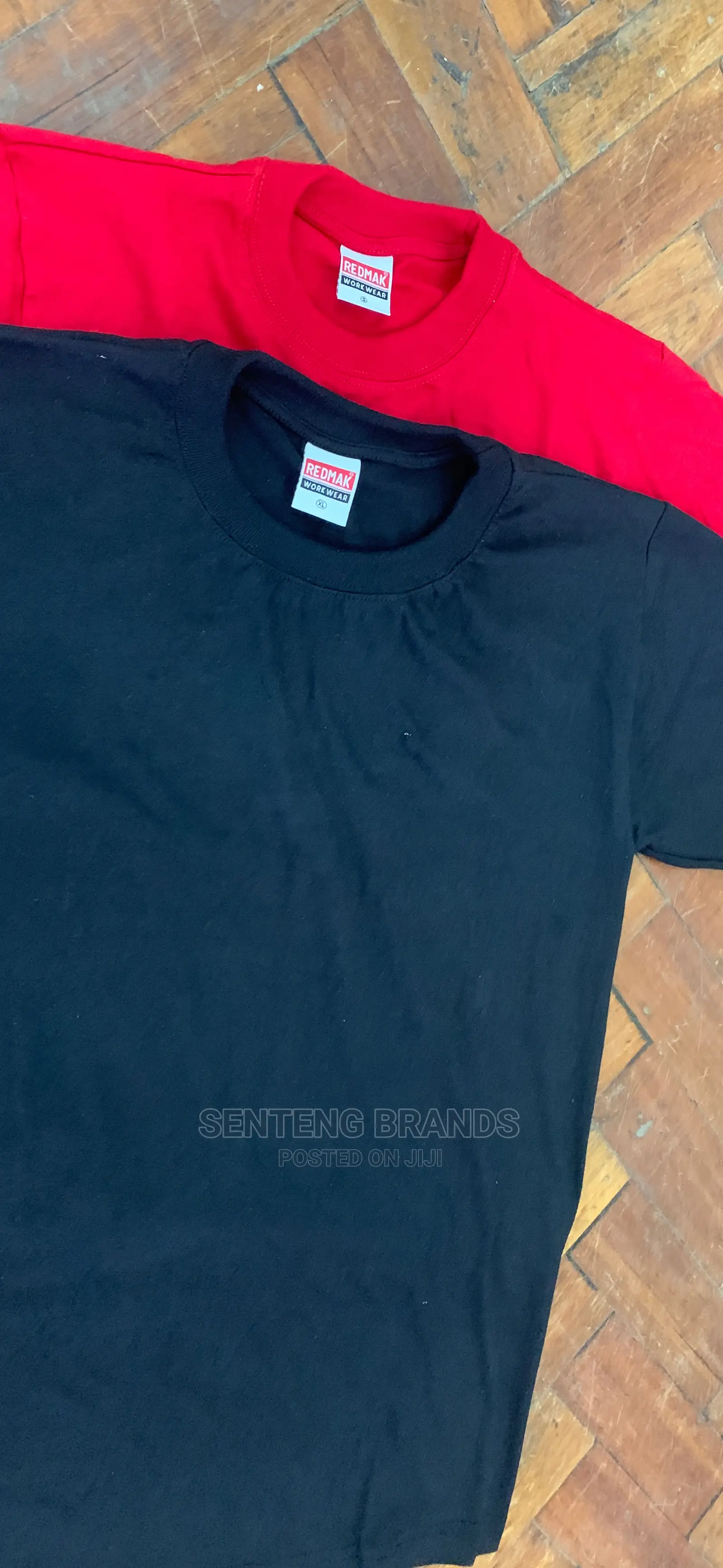Black and Red Round Neck Tshirts