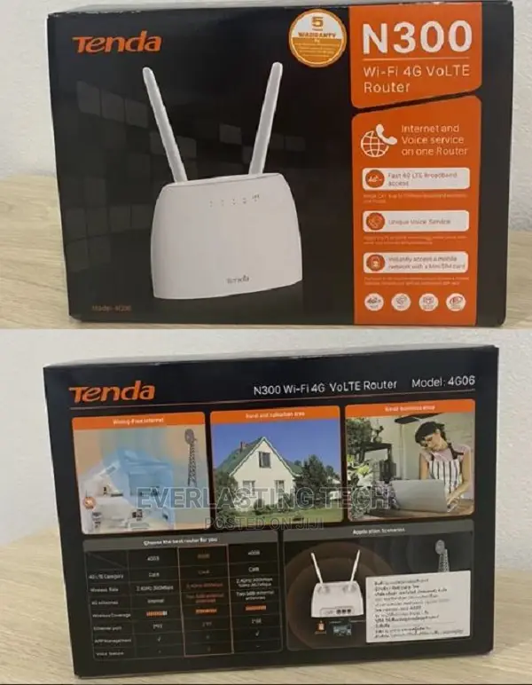 Tenda 4G06 N300 Wi-Fi 4G Volte Router Simcard
