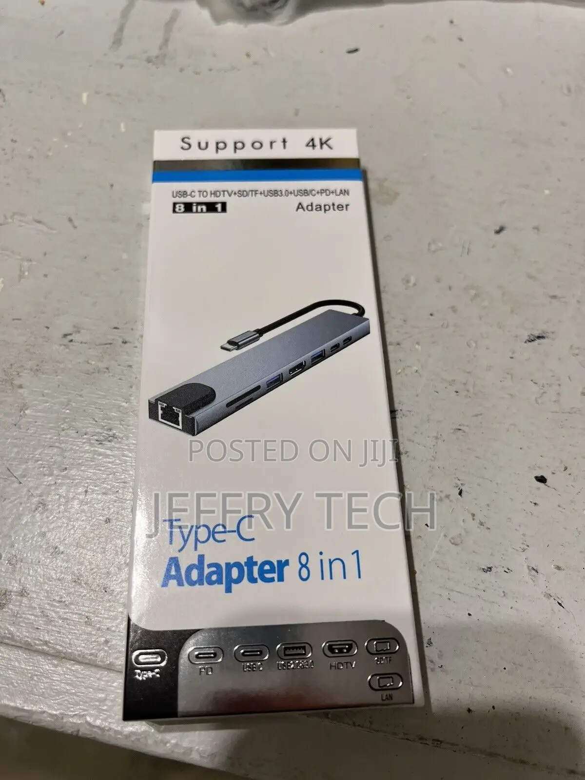 8 in 1 Multiport USB-C Hub Type C to USB 3.0 HDMI Adapter
