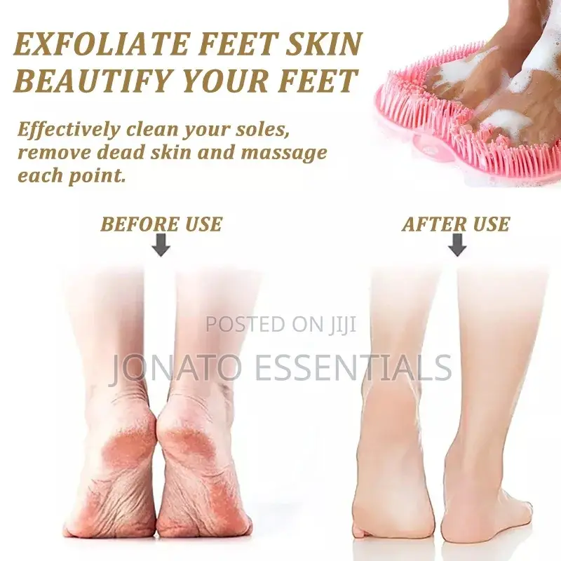 Foot Or Feet And Back Scrubber Or Scrubbing Mat Or Brush