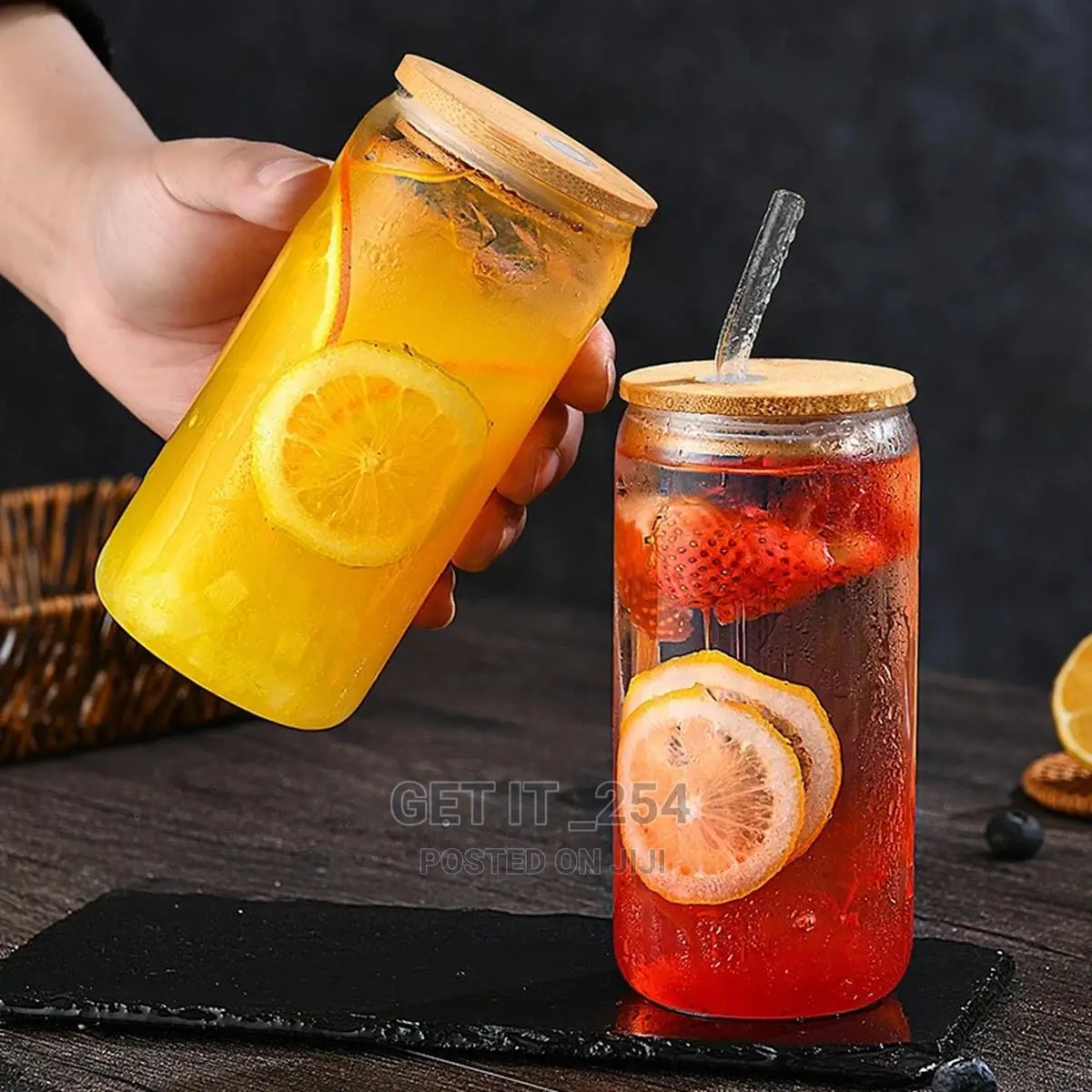 Round Transparent Borosilicate Drinking Glass Cup/Tumbler