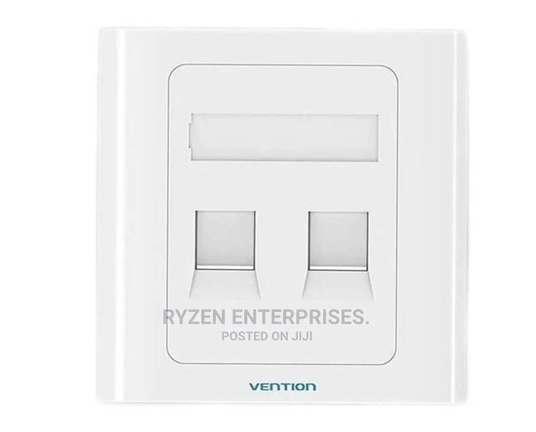 Vention 2 Port Wall Faceplate White 86 Type