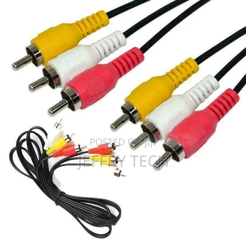Premium 3 RCA to 3 RCA Male to Male Composite Audio Video AV