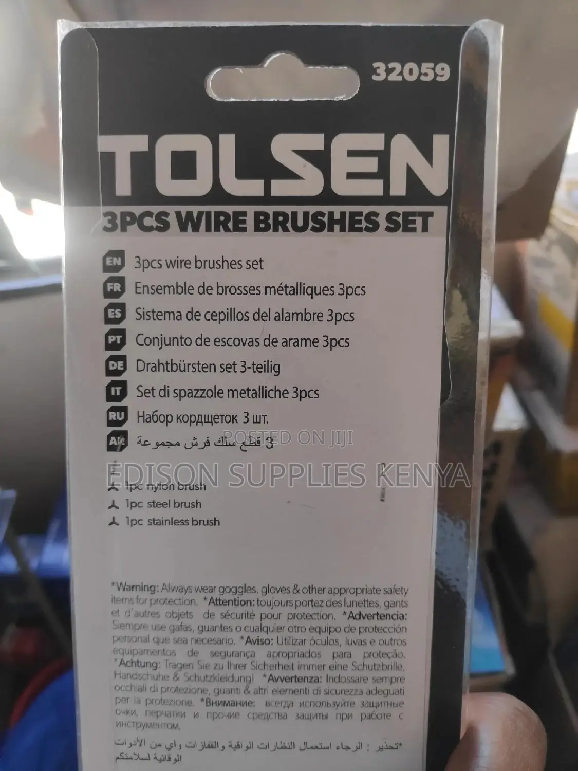Wire Brush Tolsen 3pcs Wire Brushes Set 7" Small Handy Brush