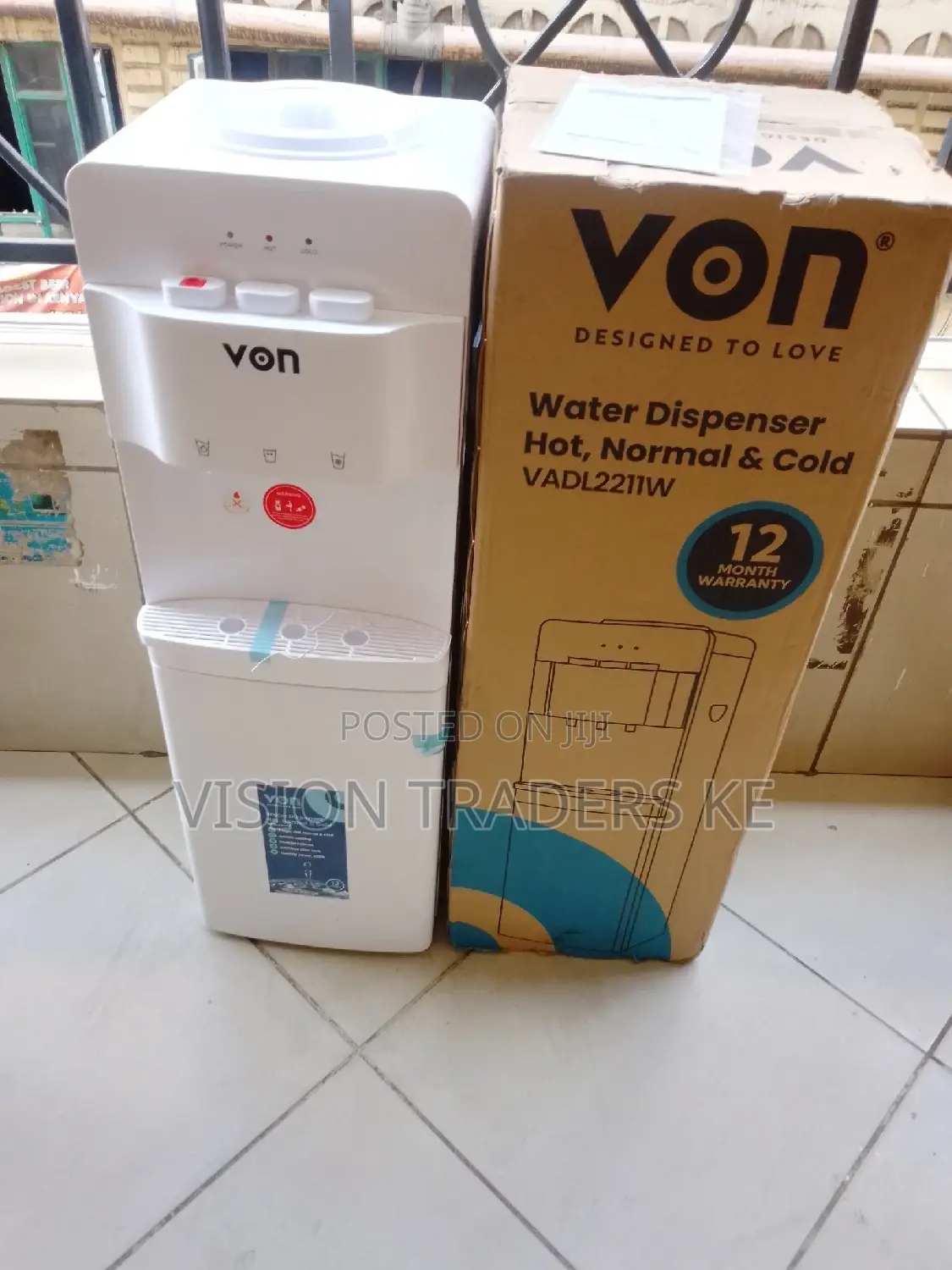 VON Hot Normal and Cold Water Dispenser