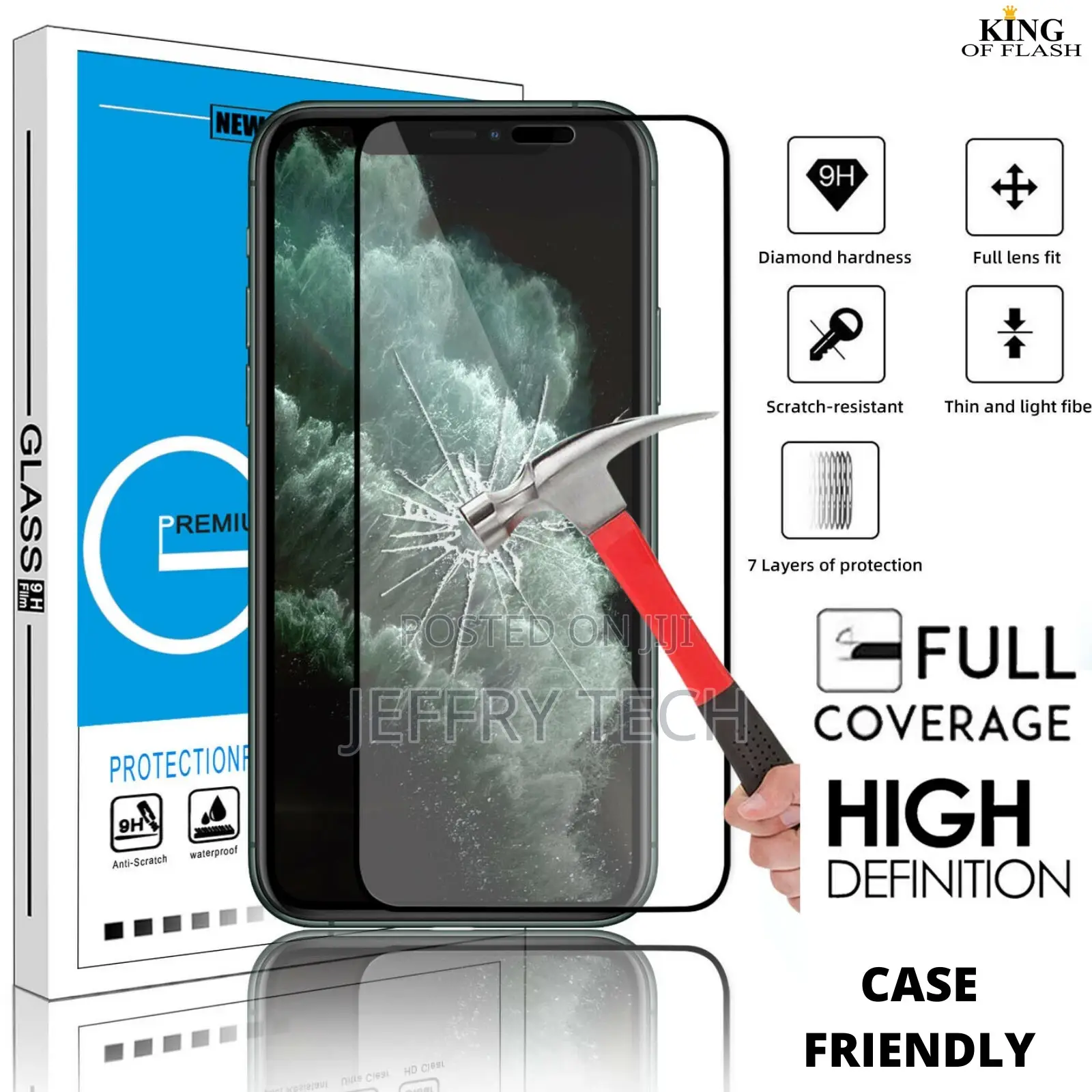 9D Tempered Glass Screen Protector for iPhone 14 13 PRO MAX