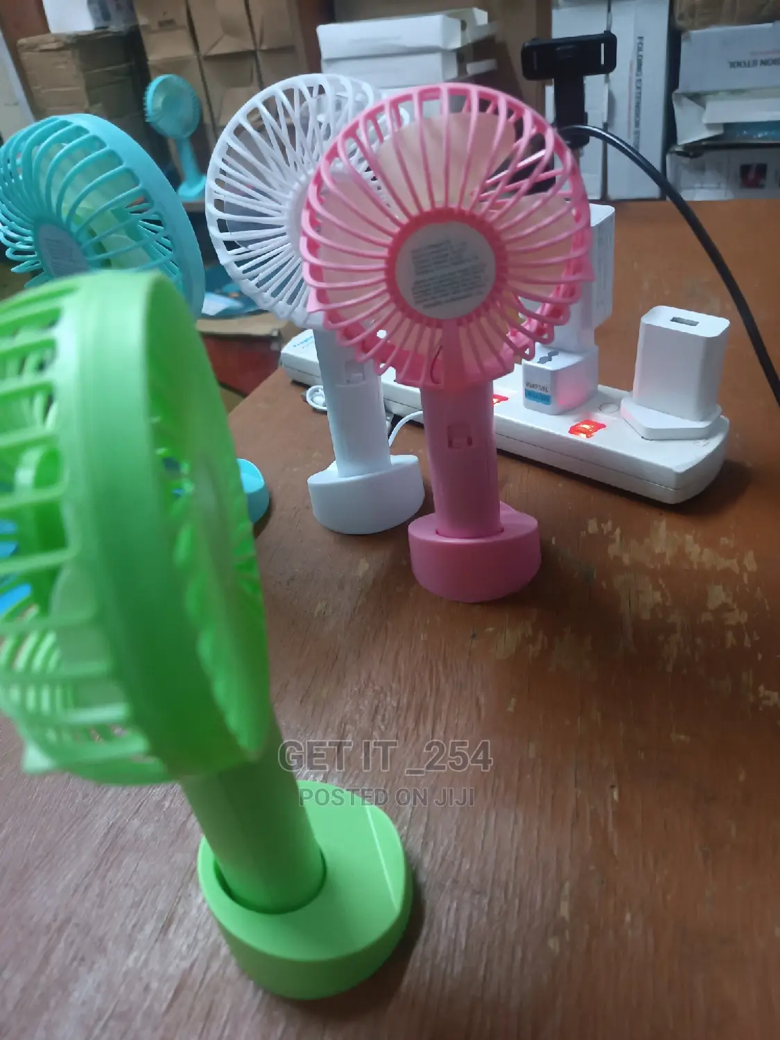 Mini Portable Rechargeable Fan With Standing Base