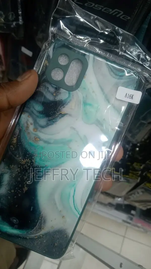 Back Cover for Oppo A16K Green Marble Printed