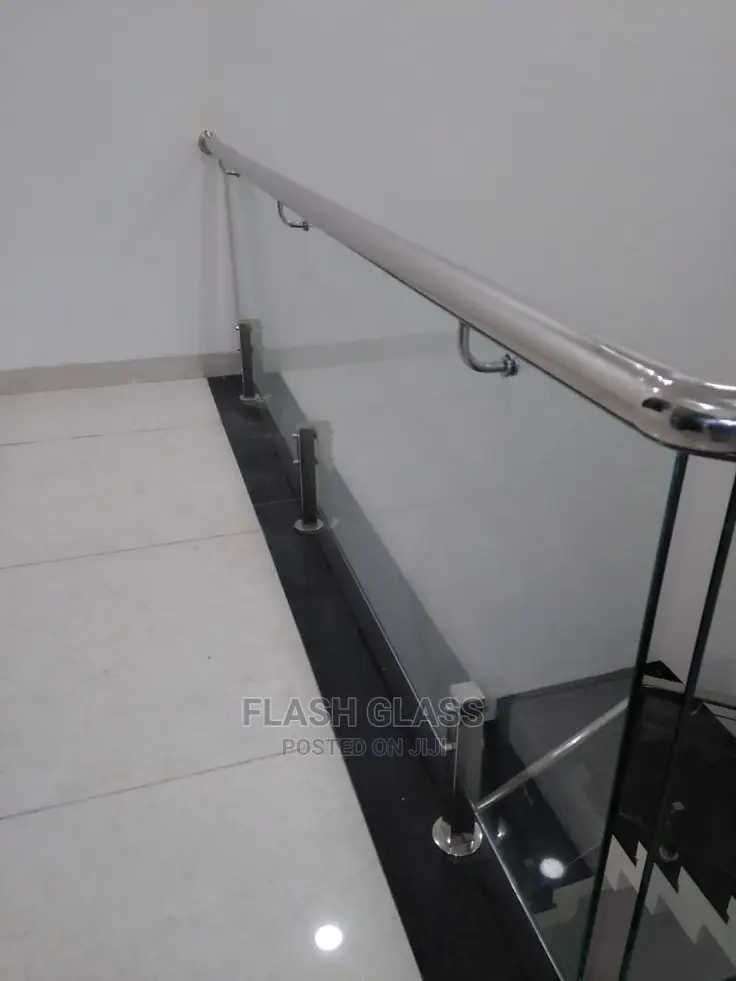 Stainless Steel and Glass Staircase