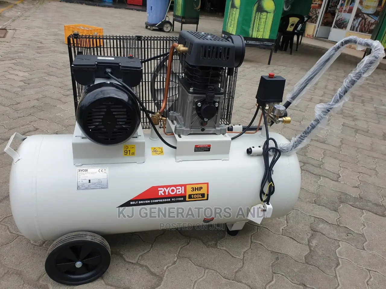 100litres 3hp Belt Drive Compressor.