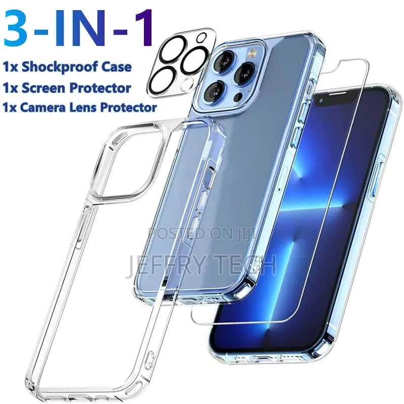 For iPhone 14 13 12 11 Pro Max Shockproof Case Screen Prote