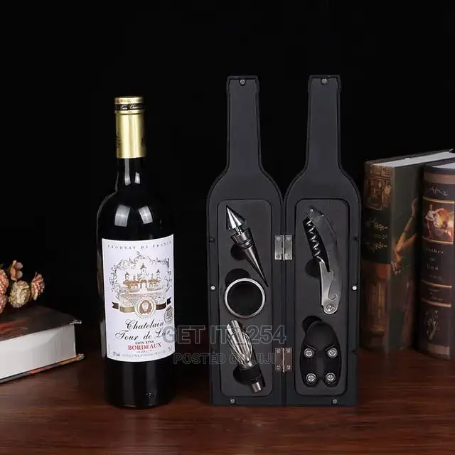 5pcs Bottle Shaped Wine Opener Gift Wine Bottle Corkscrew Se