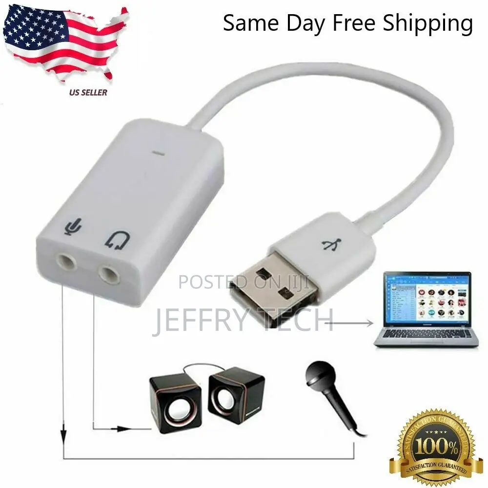 External USB 2.0 3D Virtual 7.1 Channel Audio Sound Card Ada