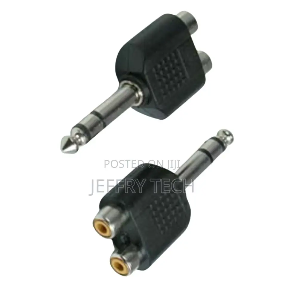 1/4 Inch Stereo to Dual RCA Jack Adapter