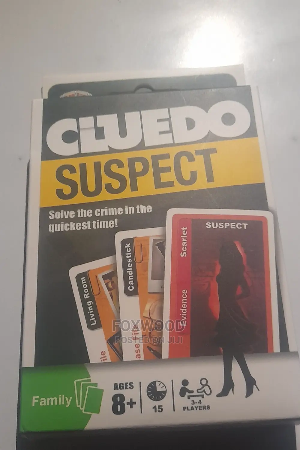 Fun Cluedo Suspect Game Card Board for Adult Family Party