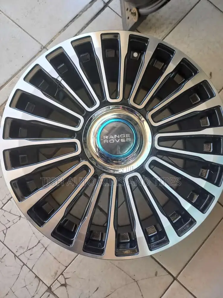 Range Rover Rims Black Silver 21 Inch Set