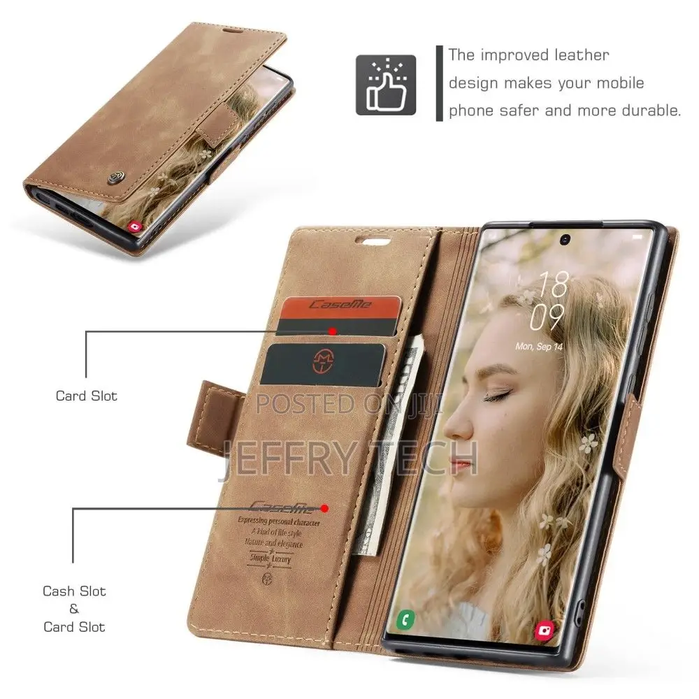 Samsung Galaxy S23 Ultra Flip Vintage Case - Brown