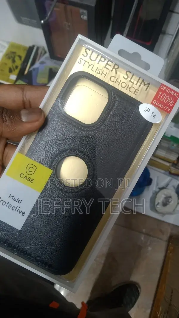 iPhone 14 | Leather Back Covers (6.7 Inch) Black