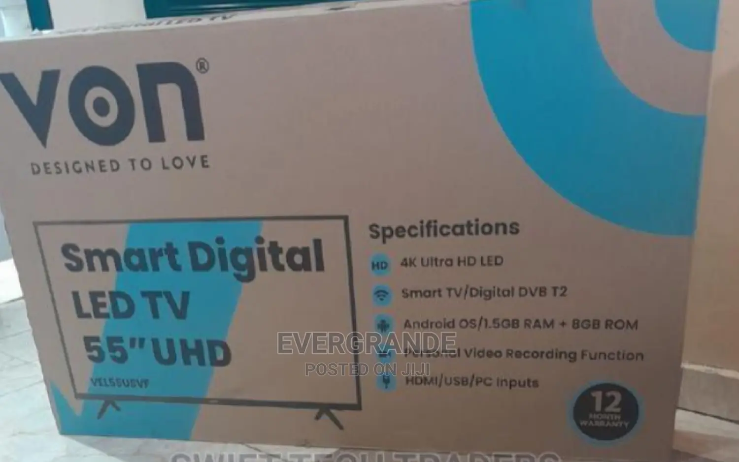 Von Digital Led Smart Android 4 K Ultra HD Tv