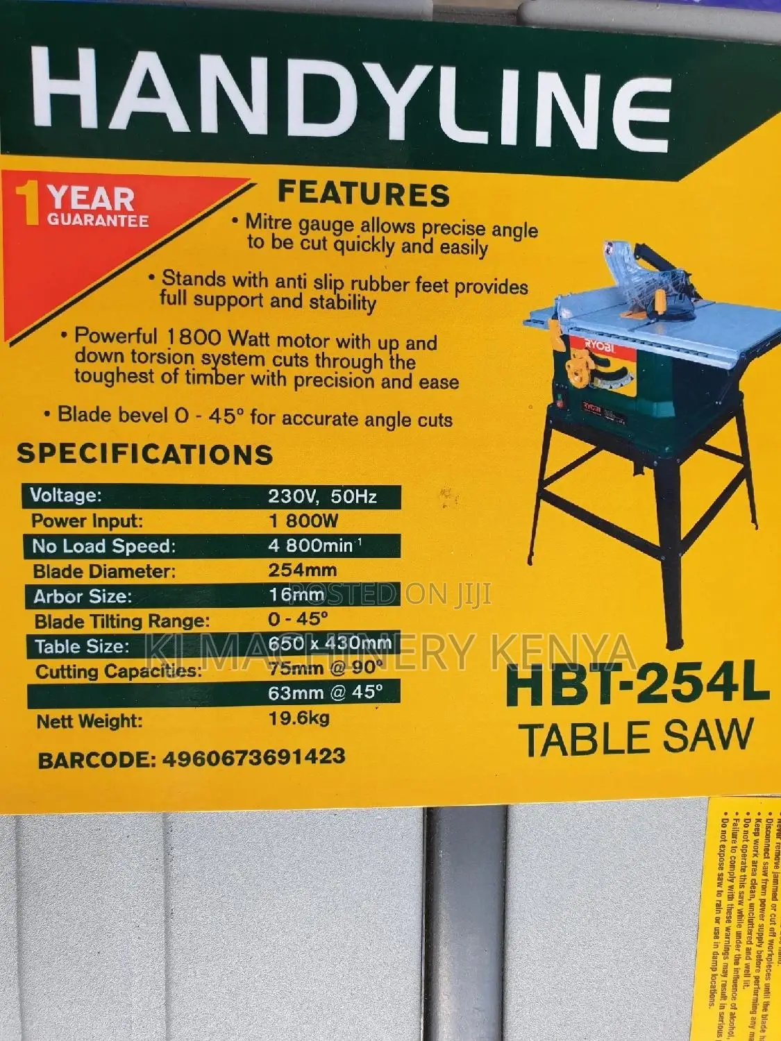 Table Saw HBT-254L